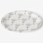 ニューイヤーシャンパングラス ペーパープレート (アングル)