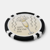 ニューイヤーシャンパングラス ポーカーチップ (シングル)