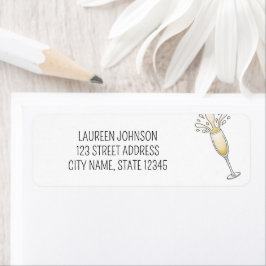 ニューイヤーシャンパングラス ラベル