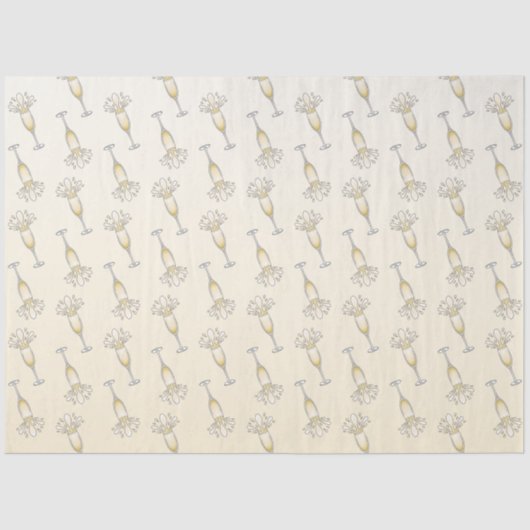 ニューイヤーシャンパングラス 薄葉紙 (正面)