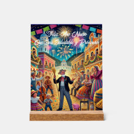 ニューイヤーズイブお祝いエルアーノビエホ アクリルサイン