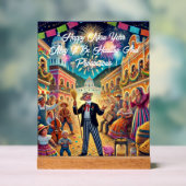 ニューイヤーズイブお祝いエルアーノビエホ アクリルサイン (ニュートラル)