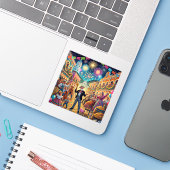 ニューイヤーズイブお祝いエルアーノビエホ シール (ノートパソコンとiPhone)