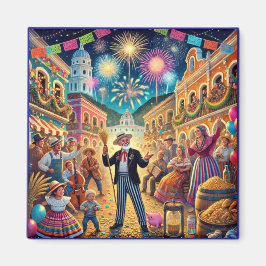 ニューイヤーズイブお祝いエルアーノビエホ マグネット