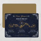 ニューイヤーズイブのプログレッシブ・ディナー・パーティ 招待状 (正面/裏面)