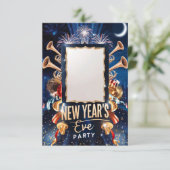 ニューイヤーズイブの招待状テンプレート 招待状 (スタンド正面)