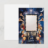 ニューイヤーズイブの招待状テンプレート 招待状 (正面/裏面)