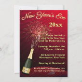 ニューイヤーズイブの花火パーティー招待状 招待状 (裏面)