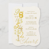 ニューイヤーズイブカウントダウングリッターホリデーパーティー 招待状 (正面)