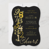 ニューイヤーズイブカウントダウングリッターホリデーパーティー 招待状 (正面)