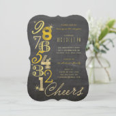 ニューイヤーズイブカウントダウンチャックボードホリデーパーティー 招待状 (スタンド正面)