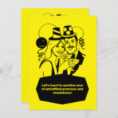 ニューイヤーズイブカウントダウンパーティの招待状 招待状 (正面/裏面)