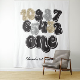 ニューイヤーズイブカウントダウン ファーストバースデー タペストリー