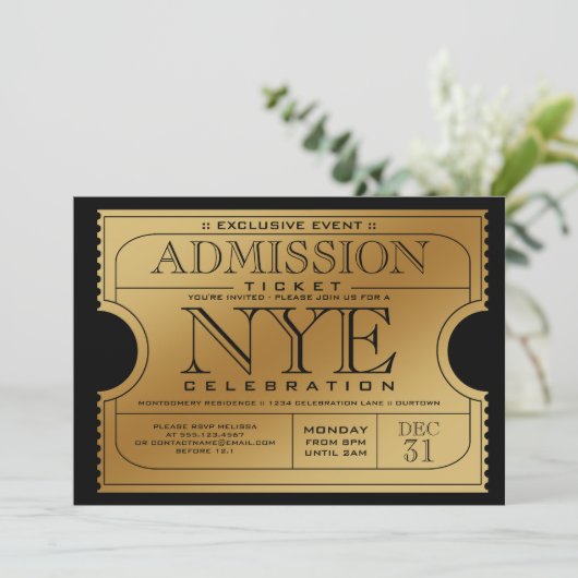 ニューイヤーズイブゴールデンチケットパーティー 招待状 (スタンド正面)
