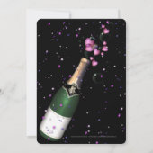ニューイヤーズイブパーティの招待状シャンパンボトル2 招待状 (裏面)