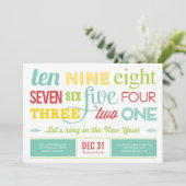 ニューイヤーズイブパーティーのご招待 Let's Count Down 招待状 (スタンド正面)