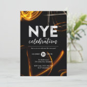 ニューイヤーズイブパーティーのスパークラー招待状 招待状 (スタンド正面)