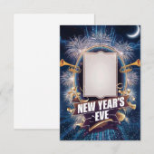 ニューイヤーズイブパーティーの白紙の招待状 招待状 (正面/裏面)