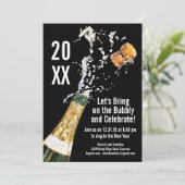 ニューイヤーズイブパーティーシャンパモダンンブリー 招待状 (スタンド正面)