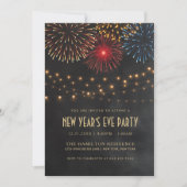 ニューイヤーズイブパーティー招待状 | ストリングライト 招待状 (正面)