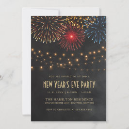 ニューイヤーズイブパーティー招待状 | ストリングライト 招待状