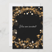 ニューイヤーズイブパーティー フェスティブリース ゴールド 招待状 (裏面)