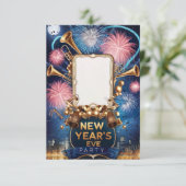 ニューイヤーズイブパーティー ブランク招待カード 招待状 (スタンド正面)