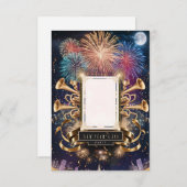 ニューイヤーズイブパーティー ブランク招待カード 招待状 (正面/裏面)