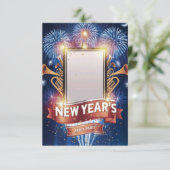 ニューイヤーズイブパーティー ブランク招待カード 招待状 (スタンド正面)