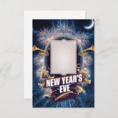 ニューイヤーズイブパーティー ブランク招待カード 招待状 (正面/裏面)