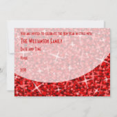 「ニューイヤーズイブパーティー」招待状 グリッツレッドカーブ 招待状 (裏面)