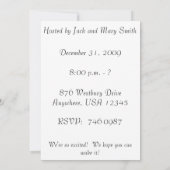 ニューイヤーズイブパーティ招待状 招待状 (裏面)