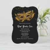 ニューイヤーズイブホリデイ金ゴールドマスク招待状 招待状 (スタンド正面)