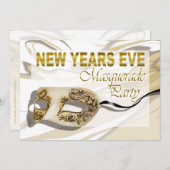 ニューイヤーズイブ・マスカレードパーティーの招待状 招待状 (正面/裏面)