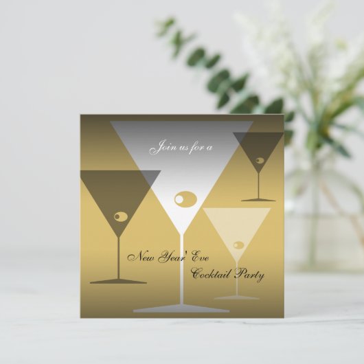 ニューイヤーズイヴカクテルパーティの招待状マルティーニ 招待状 (スタンド正面)
