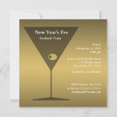 ニューイヤーズイヴカクテルパーティの招待状マルティーニ 招待状 (裏面)
