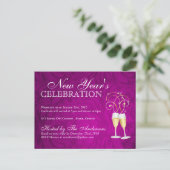 ニューイヤーズイヴパーティの招待状はがき インビテーションポストカード (スタンド正面)