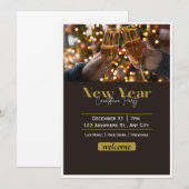 ニューイヤーズイヴパーティ招待状アニメーション NYE 招待状 (正面/裏面)