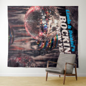 ニューイヤーズイヴ ディスコボール レトロ | パーティーの背景 タペストリー (インサイチュ(横))