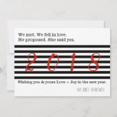 ニューイヤーズエンゲージメント発表写真カード シーズンカード (裏面)