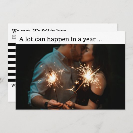 ニューイヤーズエンゲージメント発表写真カード シーズンカード (正面/裏面)