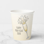 ニューイヤーズパーティーシャンパングラス 紙コップ (裏面)