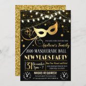 ニューイヤーズ仮装パーティの招待状 招待状 (正面/裏面)
