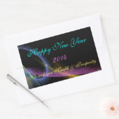 ニューイヤーズ ネオン 花火 ワイン & ウォーターボトルラベル 長方形シール (封筒)