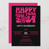 ニューイヤーディスコ招待状 招待状 (正面/裏面)