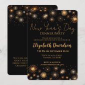 ニューイヤーディナー・パーティー・バースデー 招待状 (正面/裏面)