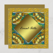 ニューイヤーデイパーティの招待状 招待状 (正面/裏面)