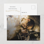 ニューイヤーニューアドベンチャー婚約パーティ招待状 インビテーションポストカード (正面/裏面)