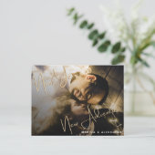 ニューイヤーニューアドベンチャー婚約パーティ招待状 インビテーションポストカード (スタンド正面)