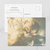 ニューイヤーニューアドベンチャー婚約パーティ招待状 インビテーションポストカード (正面/裏面)